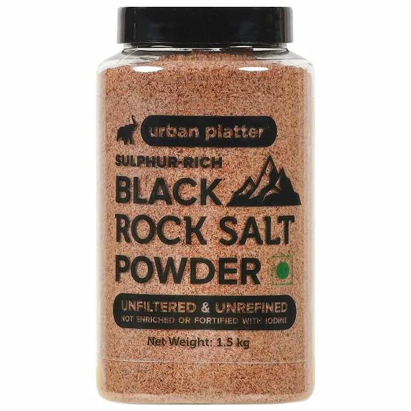 Urban Platter Black Rock Salt Powder, 1.5Kg [All Natural, SulphurRich