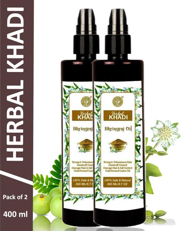 Herbal Khadi Herbal Hair Oil, Bhringraj oil with Onion extract For Hair