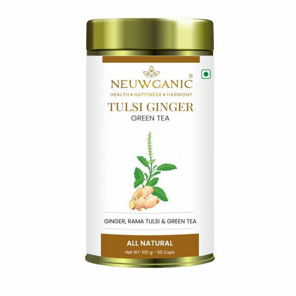 Neuwganic Tulsi Ginger Green Tea Green Tea Weight Loss Reduce