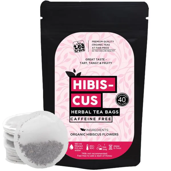 Organic Hibiscus Tea Bags 40 Ecofriendly Hibiscus Tea Bag in