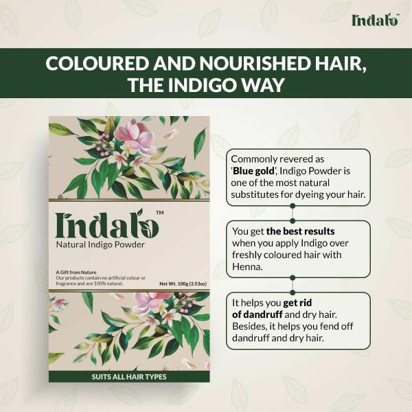 Indalo Natural Indigo Hair Colour with Promote to Hair Growth | No Ammonia, No  PPD, No Peroxide - 100gm - JioMart
