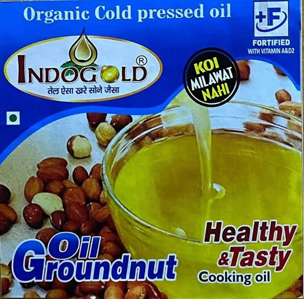 INDO GOLD Organic Ground Nut Oil/ Organic Filtered Groundnut Oil