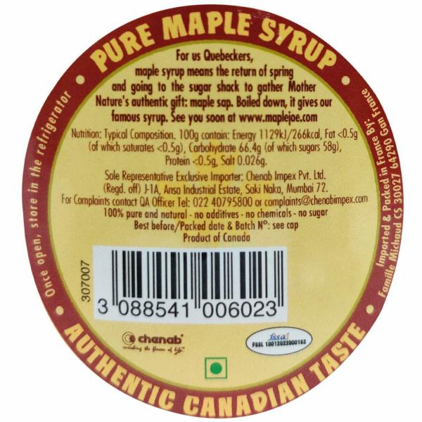 Maple Joe Canadian Grade A Maple Syrup, 150g JioMart
