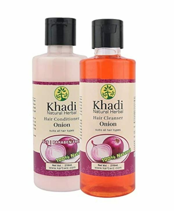 Khadi Natural Herbal Combo Red Onion Shampoo With Onion Conditioner SLS &  Paraben Free|For Hair Growth|Pack of 2 - JioMart