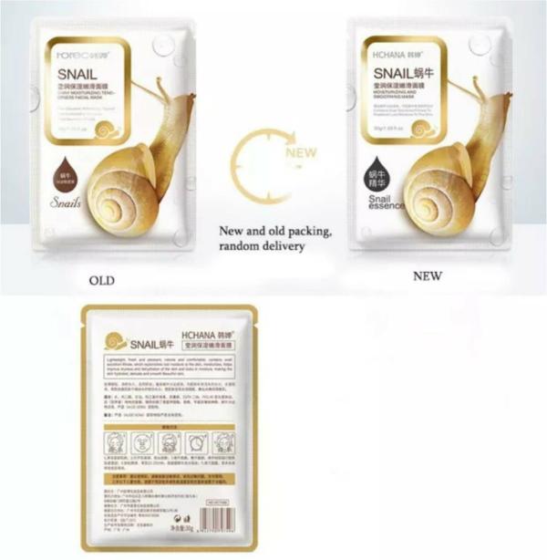 Rorec by Hchana Snail Facial Mask to All Skin Types for Grenade