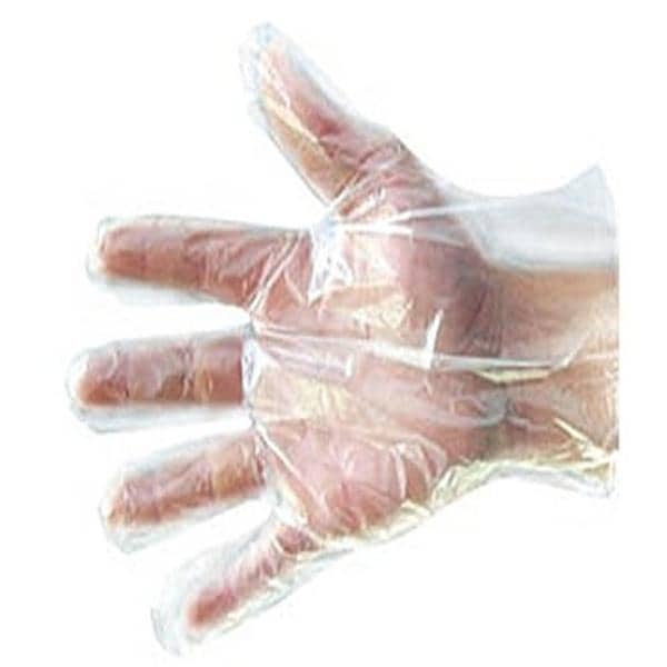 MAPPA Disposable Transparent Clear Plastic Hand Gloves 10