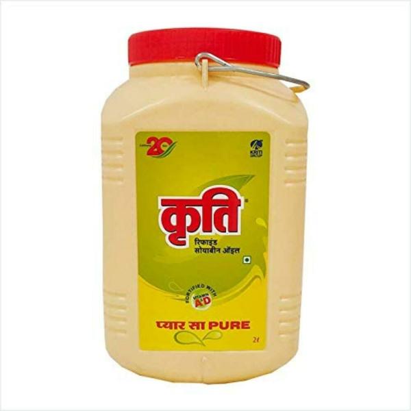 Kriti Refined Soybean Oil 2L Square Jar (Pack of 1) JioMart