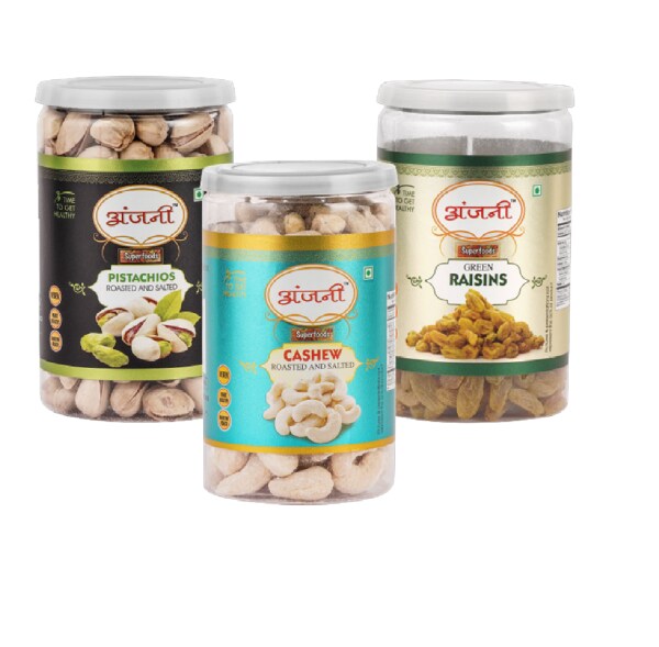 Anjani Premium Dry fruits (Pistachios Salted, Cashew Salted & Raisins