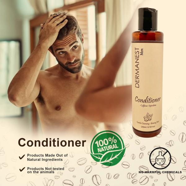 DermaNest Caffeine & Spirulina Men's Conditioner For All Hair Types