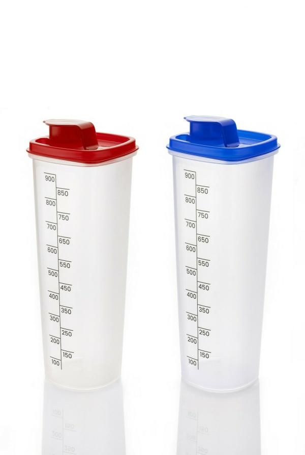 Metrolife Plastic Transparent 1000 ml Cooking Oil DispenserPack of 2