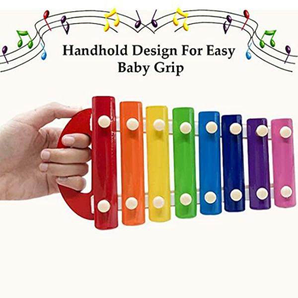 Kiditos Multicolor Wood Musical Toy (Eight Tone) Xylophone with Child