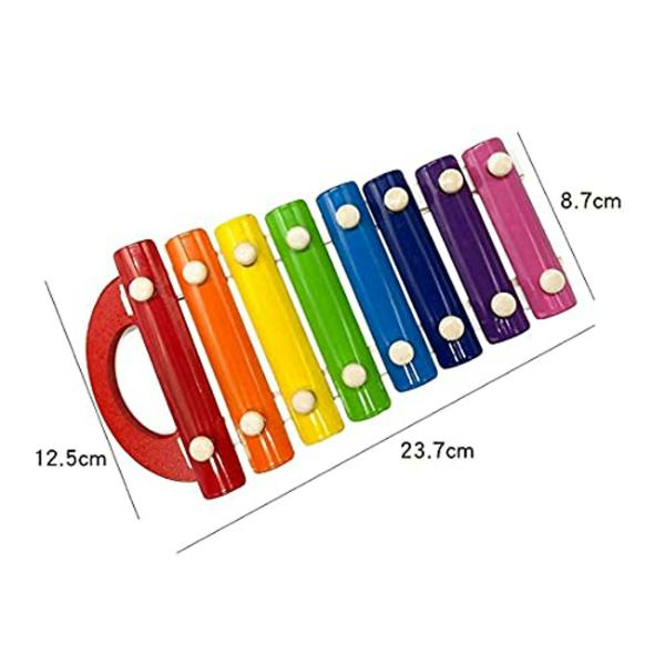 Kiditos Multicolor Wood Musical Toy (Eight Tone) Xylophone with Child