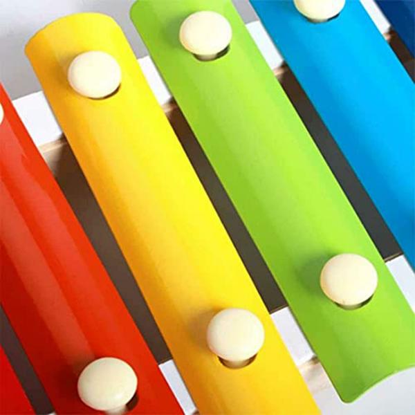 Kiditos Multicolor Wood Musical Toy (Eight Tone) Xylophone with Child