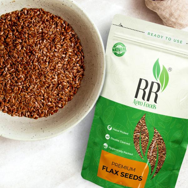 RR AGRO FOODS Flax Seeds For Weight Loss Diet Food Healthy Snacks