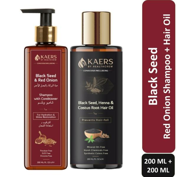 Kaers Kalonji Hair Care Combo | Black Seed Red Onion Shampoo | Black Seed,  Henna &