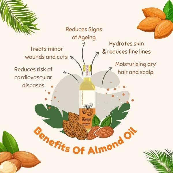 Essentia Extracts Coldpressed Sweet Almond Oil 100 Pure & Extra