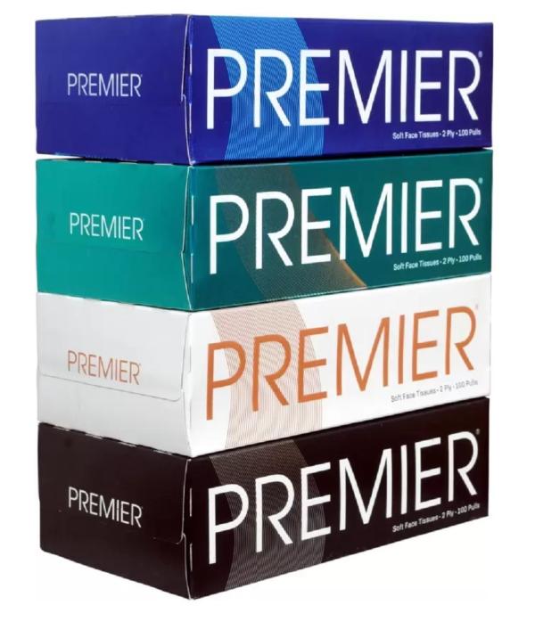 Premier Box Face Tissue Papers 100 Pulls 2Ply (Pack of 161200 Pulls