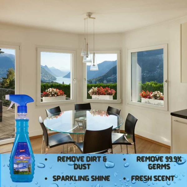 Bacleen Glass Cleaner 2L Cleans Tabletops Mirrors GlassWindows Fridge