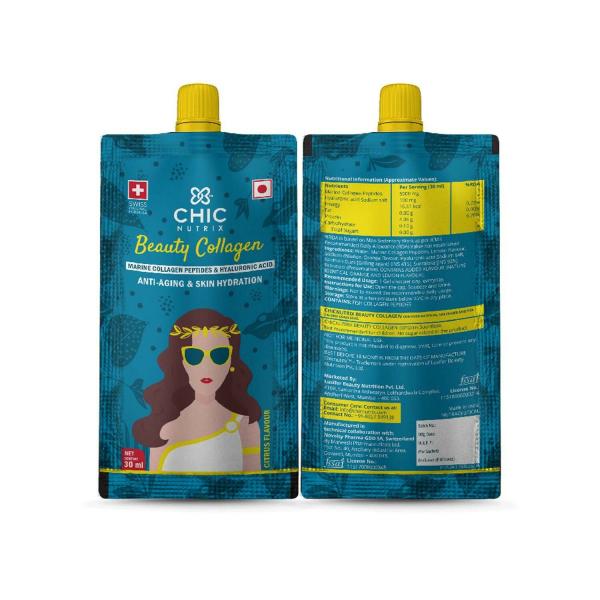 Chicnutrix Beauty Collagen Marine Collagen Peptides & Hyaluronic Acid