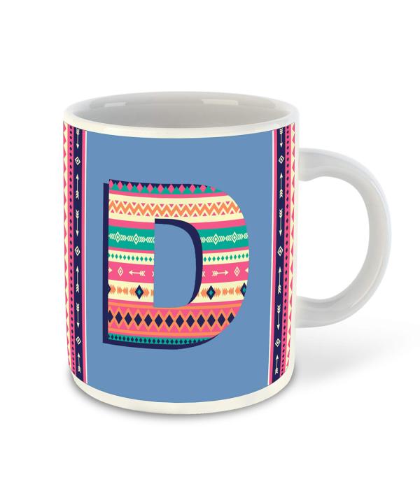 Whats Your Kick Alphabet D Blue Design Printed White