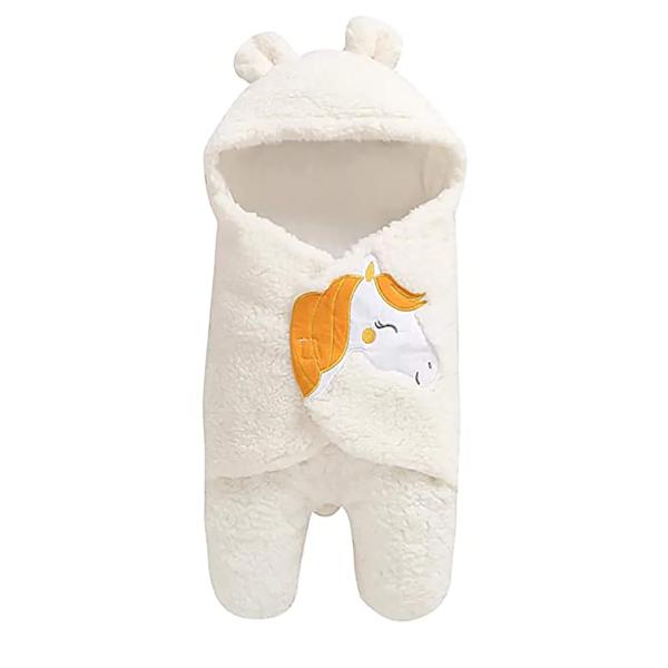 MY NEWBORN Baby Blanket Wrapper Hooded Sleeping Bag White JioMart