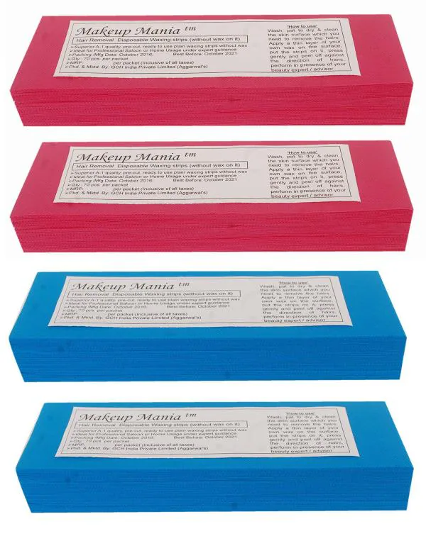 Makeup Mania NonWoven Body Wax Strips, Hair Removal Waxing Strips for