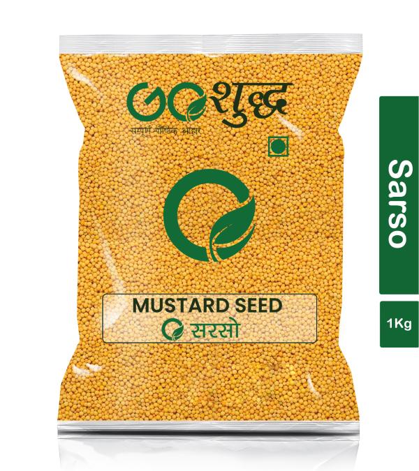 Goshudh Best Quality Sarson 1Kg (Pack Of 1) Yellow Mustard Seed (1000