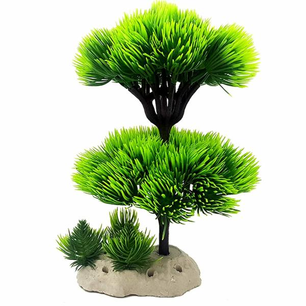 Jainsons Pet Products Plastic and Ceramic Base Artificial Plant for