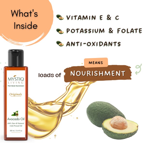Mystiq Living Originals Avocado Cold Pressed Oil 100 ML JioMart
