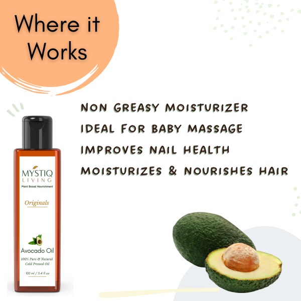Mystiq Living Originals Avocado Cold Pressed Oil 100 ML JioMart