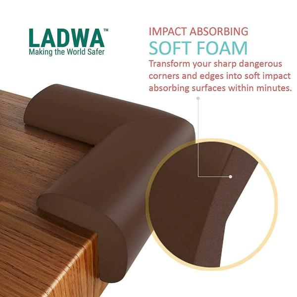 LADWA 4 Pieces Foam Table Corner Guard Protector Furniture, Sharp
