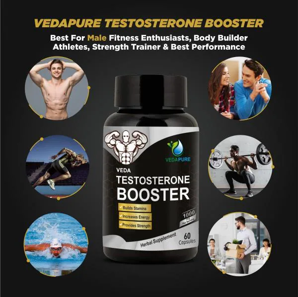 VEDAPURE Testosterone Booster Tribulus Terrestris, Safed Musli