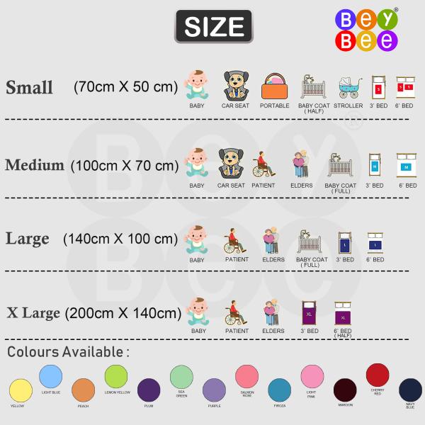 BeyBee Waterproof Baby Bed Protector Dry Sheet for New Born Babies