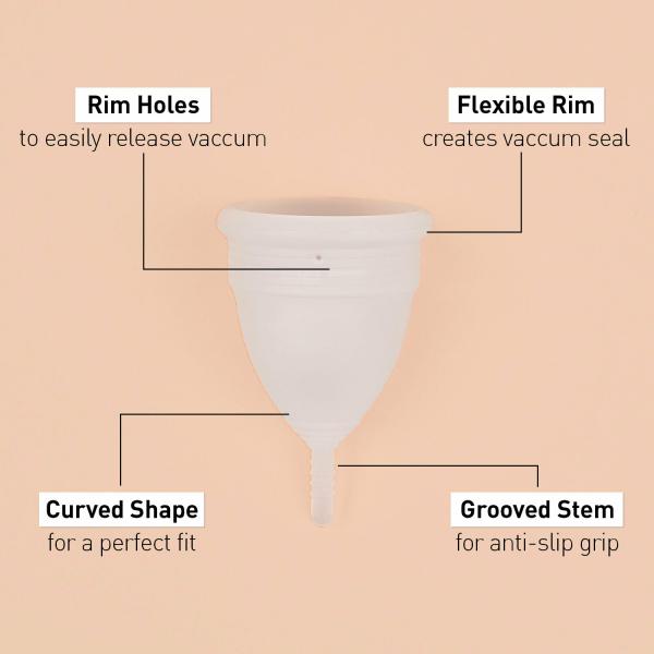 Sirona Reusable Menstrual Cup with FDA Compliant Medical Grade Silicone