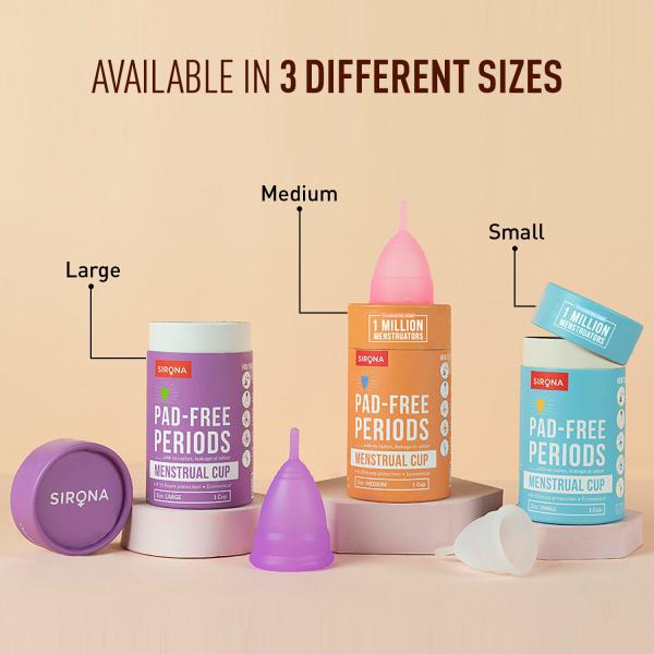 Sirona Reusable Menstrual Cup with FDA Compliant Medical Grade Silicone