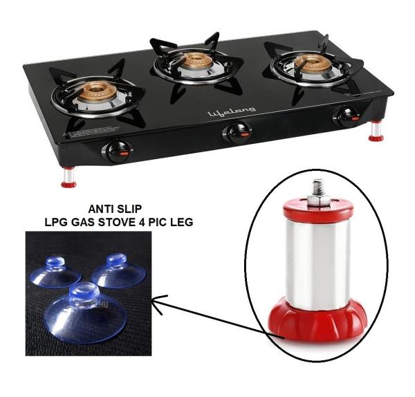D Dhananjay Anti Slip LPG Stove Legs, 4Pieces, Anti Skid for ALL Brand