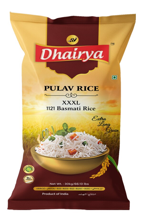 DHAIRYA EXTRA LONG GRAIN PULAV RICE 30 KG JioMart