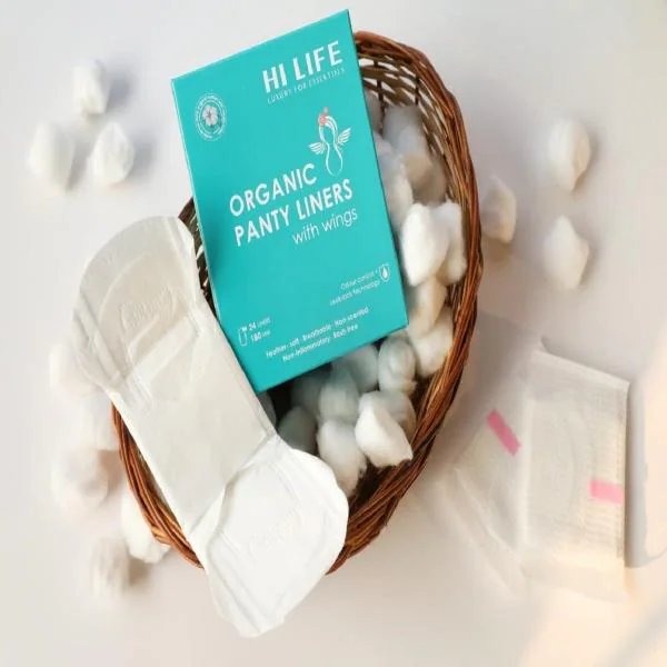 Hi Life Organic Panty liners Daily Liners SuperSoft Cotton Panty Liners with wings Pack