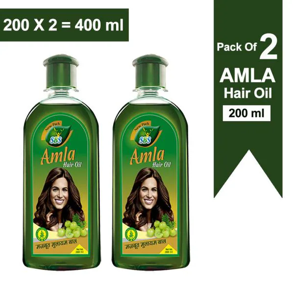 SBS Amla Hair Oil - Pure Indian Gooseberry Oil, Non-Sticky, Non-Greasy -  200ml (Pack Of 2) - JioMart