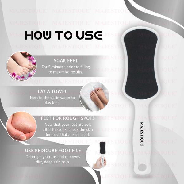 Majestique Foot Scrubber for Dead Skin, Callus Remover for Feet
