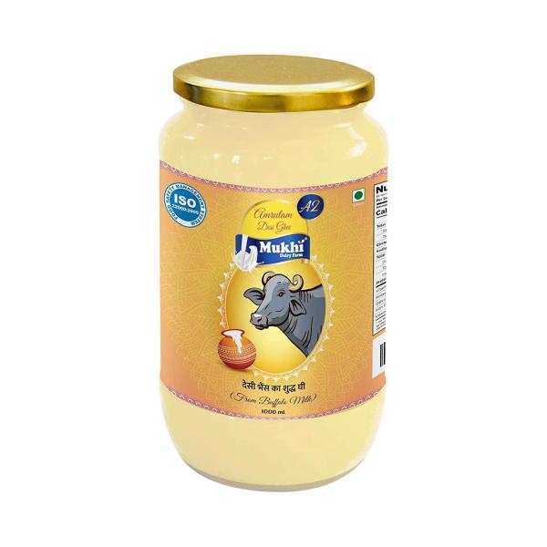 Mukhia Amrutam A2 Desi Buffalo Ghee Made with cultured curd Bilona