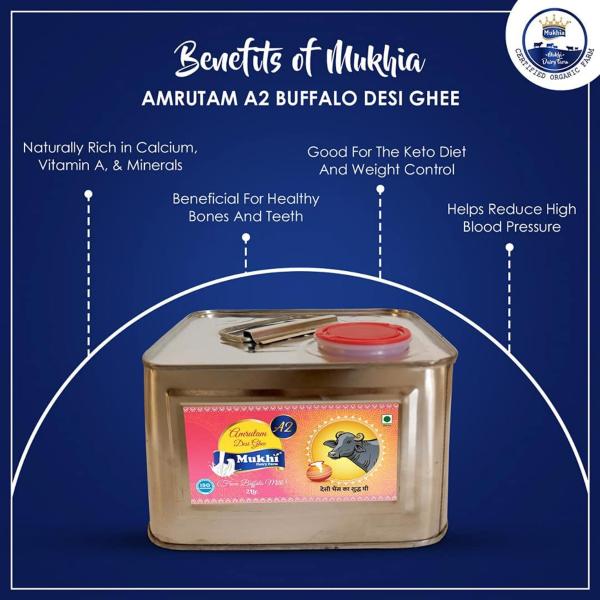 Mukhia Amrutam A2 Desi Buffalo Ghee Made with cultured curd Bilona