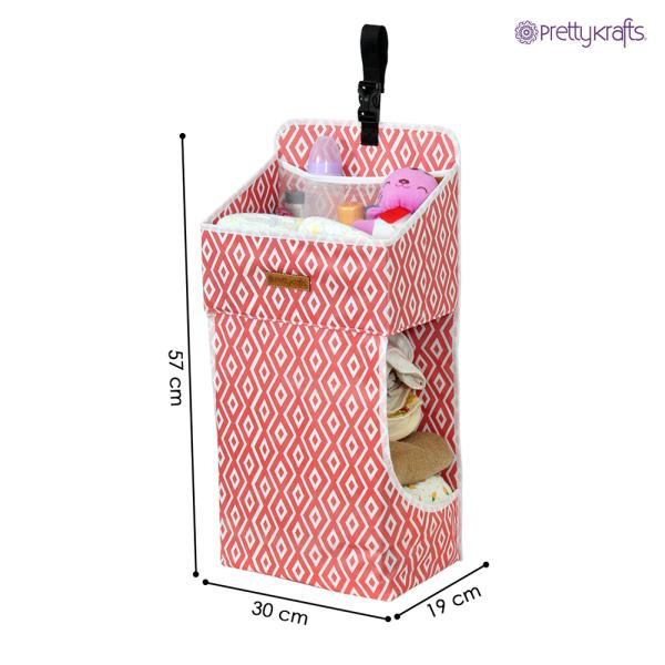 PrettyKrafts Nursery Organizer and Baby Diaper Caddy Hanging Diaper
