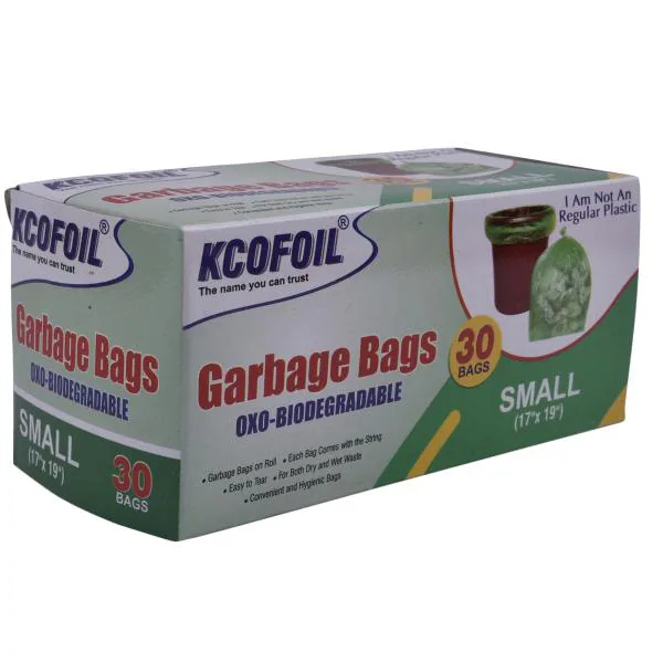 KCOFOIL ECO FRIENDLY OXOBIODEGRADABLE GARBAGE BAG 17"X19" Inc