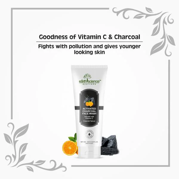 Earth Science Ayurveda Charcoal with Vitamin C for Remove Dead Skin