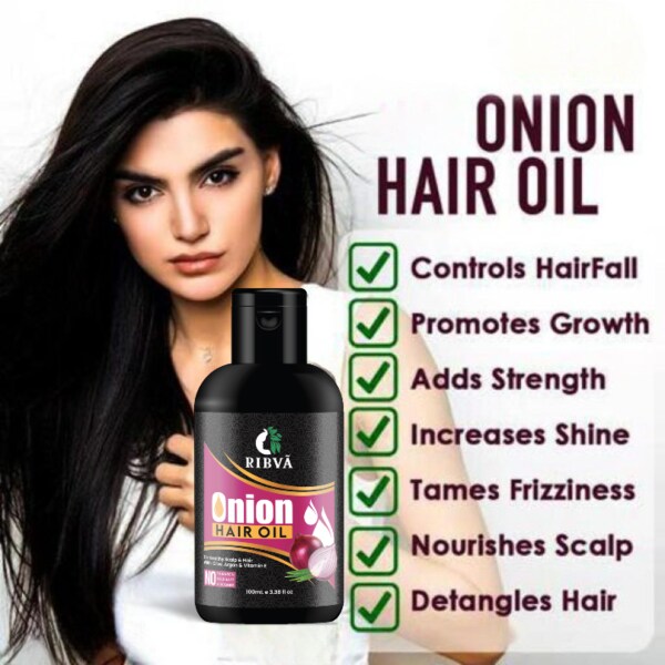 RIBVA Onion Hair Oil for Hair Regrowth, Dandruff Control Hair Oil (100 ml) JioMart