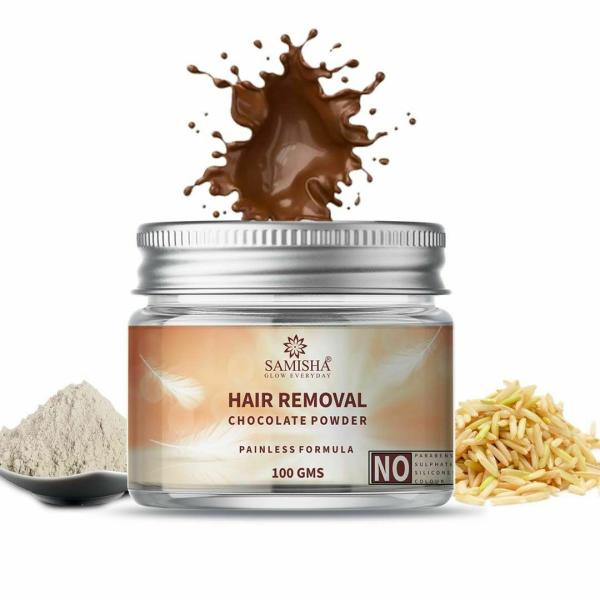 SAMISHA Organic Chocolate Hair Removal Powder For Men And Women All Skin Types Cream (100 G
