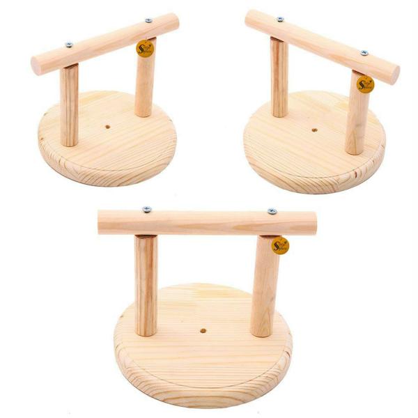 Sage Square Wood Bird Climbing Table Stand For Toy For Budgies