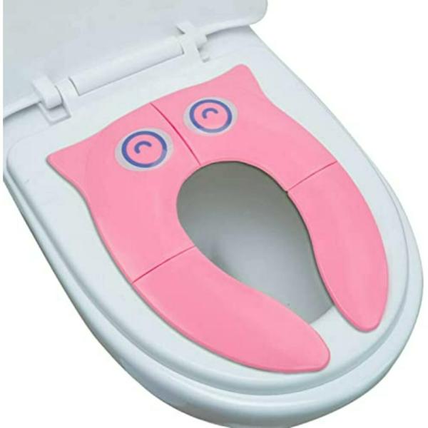 Zollyss Pink Folding Portable Potty Training Toilet Seat For Babies