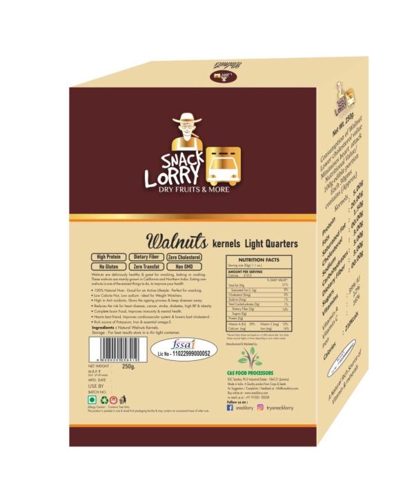 Snacklorry 1 Kg Premium Walnut Quarter Kernels Akhrot Giri 1000 Grams